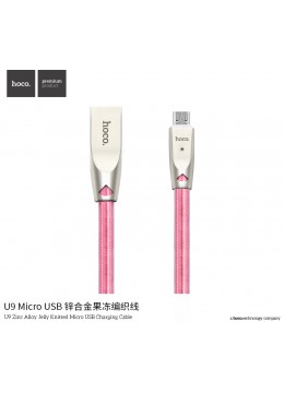 U9 Zinc Alloy Jelly Knitted Micro Charging Cable - Rose Gold